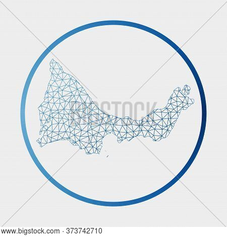 Providenciales Icon. Network Map Of The Island. Round Providenciales Sign With Gradient Ring. Techno