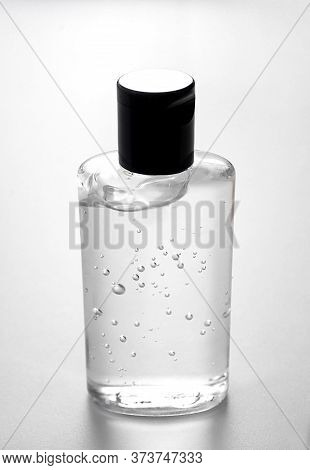 Sanitizer Bottle, Antibacteria Gel On White Background Isolated