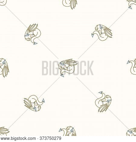 Seamless Background Sleeping Dragon Gender Neutral Baby Pattern. Simple Whimsical Minimal Earthy 2 T