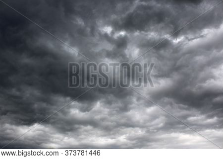 Dark Clouds Before The Rain Covered The Whole Sky