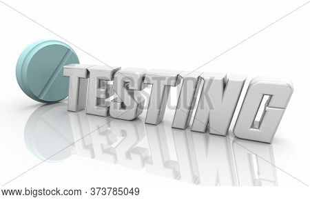 Pill Medication Testing Medical Resarch Medicine Cure 3d Illustration