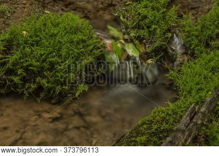 Cisarska Gorge With Clean Creek And Waterfall Near Berounka River