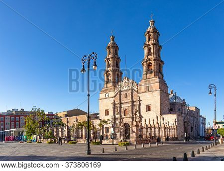Aguascalientes, Aguascalientes, Mexico - November 23, 2019: Catedral Basilica De Nuestra Señora De L