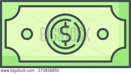 Dollar Rgb Color Icon. Money Exchange. Investment In Stock. Trading Service. Banking And Commerce. F