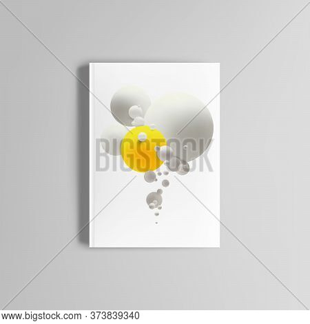 Realistic Vector Layout Of Cover Mockup Design Template In A4 For Brochure, Cover Design, Flyer, Boo