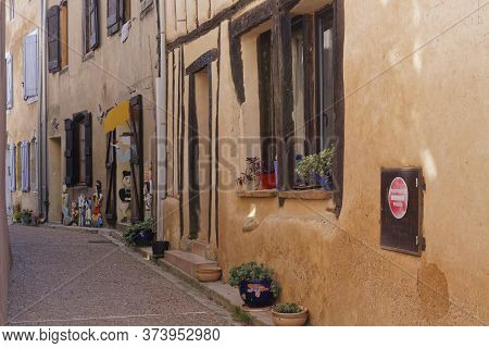 Carla-bayle, France, June 23, 2020 : A Village View. Carla-le-comte Took An Important Part In French