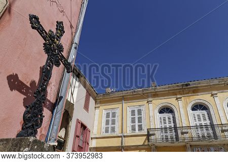 Carla-bayle, France, June 23, 2020 : A Village View. Carla-le-comte Took An Important Part In French