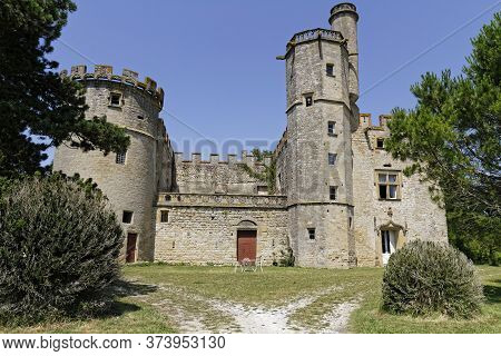 St-felix Lauragais, France, June 25, 2020 : One Of Numerous Old Castles In Lauragais.