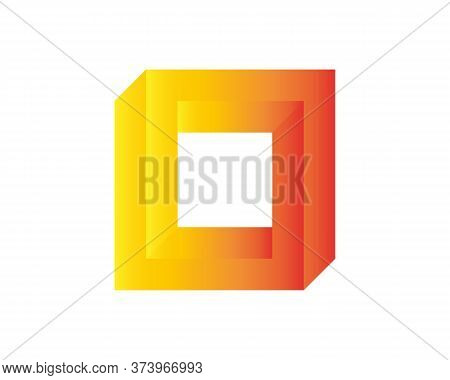 Abstract Colour 3d Spiral Shape. Vector Dimensional Object. Geometrical Polygonal Dimensional Object