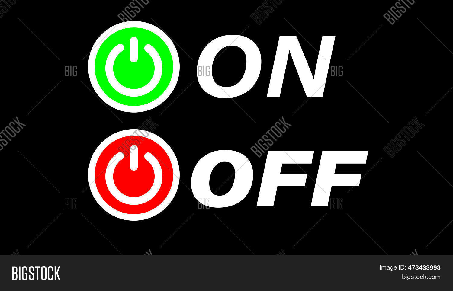 Glowing Power On Off Image & Photo (Free Trial) | Bigstock
