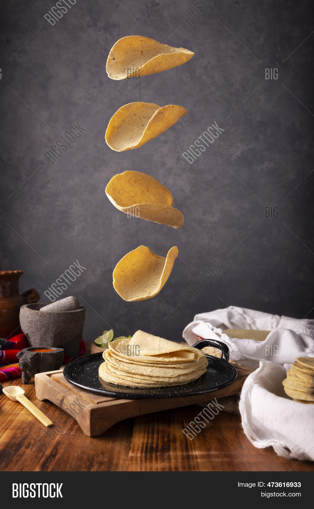 Corn Tortillas Falling Image & Photo (Free Trial) Bigstock