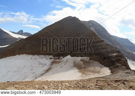 Mountain Snow And Glacier Panorama With Summit Grosser Baerenkopf In Glockner Group, Austria