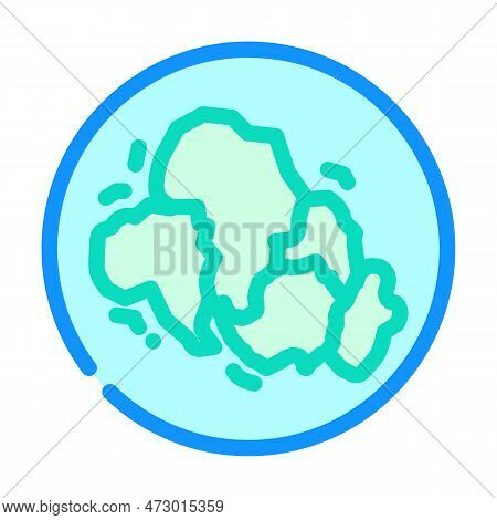 Gondwana Earth Continent Map Color Icon Vector. Gondwana Earth Continent Map Sign. Isolated Symbol I