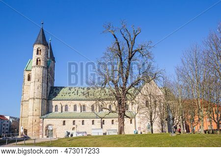 Magdeburg, Germany - March 20, 2022: Historic Monastery In The Park In Magdeburg, Germany