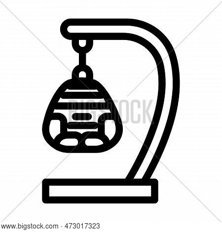 Hammock Chair Living Room Line Icon Vector. Hammock Chair Living Room Sign. Isolated Contour Symbol 