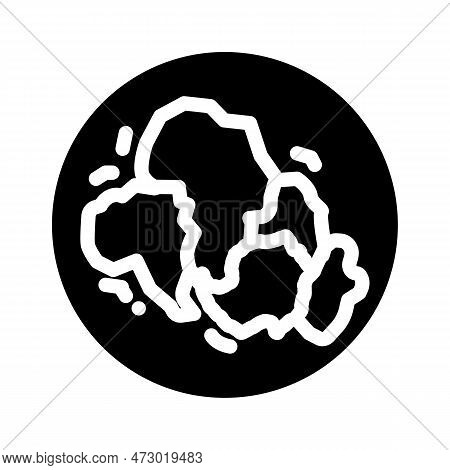 Gondwana Earth Continent Map Glyph Icon Vector. Gondwana Earth Continent Map Sign. Isolated Symbol I