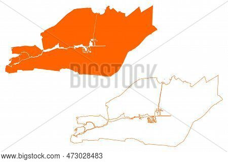Smallingerland Municipality (kingdom Of The Netherlands, Holland, Frisia Or Friesland Province) Map 