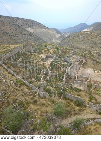 Abandoned Real Del Catorce: Slp Drones Vertical Aerial View Of Ghost Town, Mexico