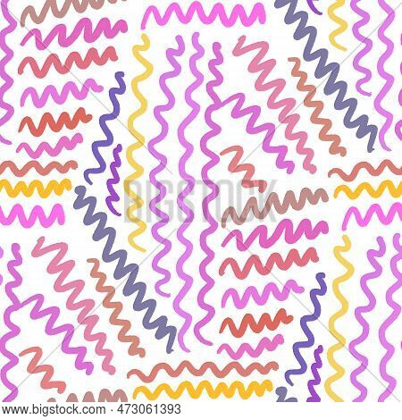 Seamless  Pattern With Doodle Style. Vector Illustration.