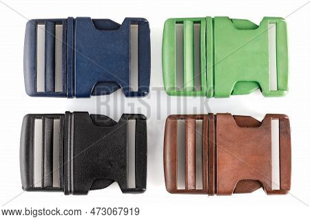 Color Plastic Fasteners - Fastex.  Reinforced Plastic Carabiner For Army And Camping Equipment. Plas