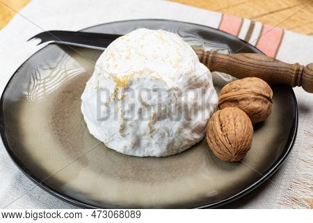 Cheese Collection, Soft Cow French Cheese With Mold Gaperon Artisanal Lavored With Cracked Peppercor