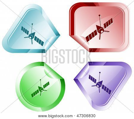 Avaruusalus. Rasteri-tarra.