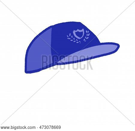 Blue Baseball Cap Hat Sport Hat Hand Drawing Paitning Illustration