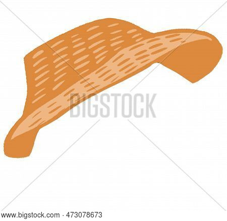 Straw Summer Hat Hand Drawing Paitning Illustration