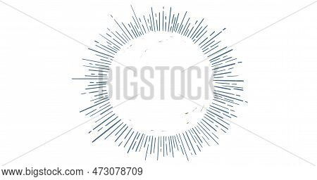 Sun Moom Star Ray Starry Night Illustration Elements Blue And Gold Beautiful Art Hand Drawing