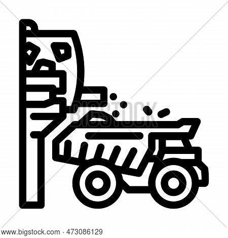 Oxide Ore Processing Copper Line Icon Vector. Oxide Ore Processing Copper Sign. Isolated Contour Sym