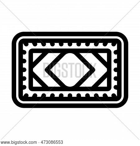 Aluminum Sheet Pan Kitchen Cookware Line Icon Vector. Aluminum Sheet Pan Kitchen Cookware Sign. Isol