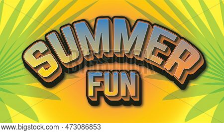 Summer 3d Text, Fun Font, Summer Text Effect, Summer Party Banner, Summer Sale Banner, Summer Party 