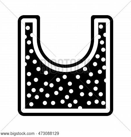 Chenille Rug Home Interior Glyph Icon Vector. Chenille Rug Home Interior Sign. Isolated Symbol Illus