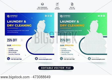 Laundry And Dry Cleaning Business Template Design With Yellow And Dark Colors. Cloth Washing Service