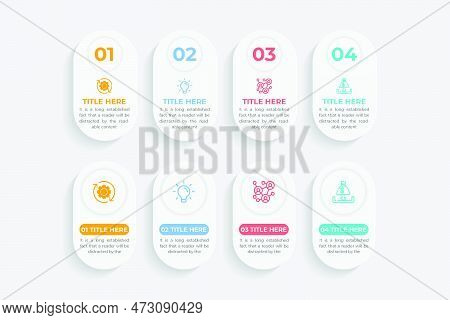 Creative Data Infographic And Visualization Template Vector With Geometric Shapes. Modern Workflow L