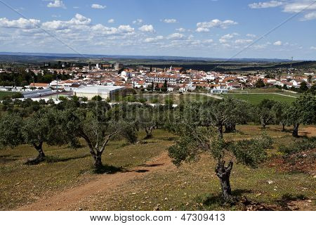 Panoramablick von Serpa, Portugal