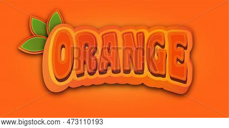 Orange 3d Editable Text Effect, Orange 3d Text Effect Vectors, Orange 3d Text Effect Images, Orange 