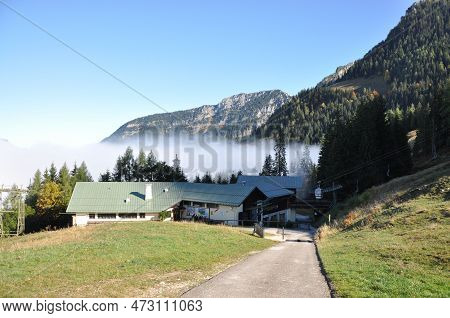 Middle Station Of The Jenner-bahn At The Mountain Jenner, Near Berchtesgaden In Bavaria, Germany