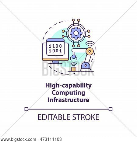 High Capability Computing Infrastructure Concept Icon. Governmental It Funding Abstract Idea Thin Li