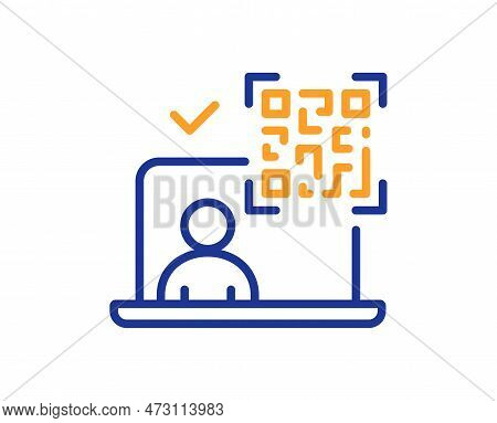 Id Qr Code Line Qr Code Line Icon. Vector & Photo (Free Trial) | Bigstock