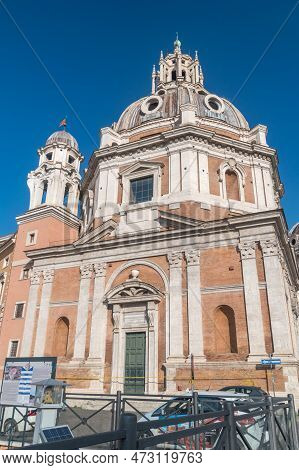 Rome, Italy - December 7, 2022: The Church Of Santa Maria Di Loreto, Designed By Antonio Da Sangallo