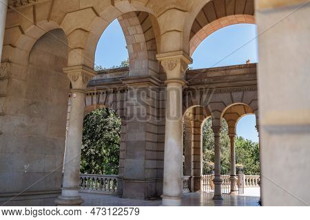 Detail Of The Fountain Designed By Josep Fontserè Inside The Parc De La Ciutadella, Citadel Park, In