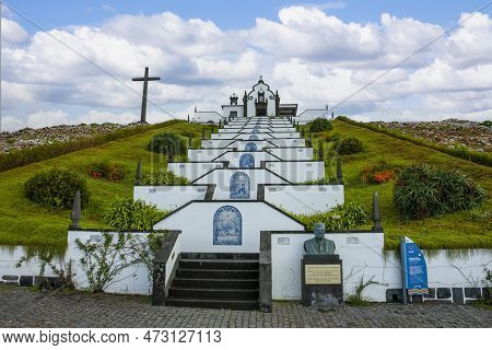 View Of The Ermida De Nossa Senhora Da Paz Chapel, Vila Franca Do Campo, Sao Miguel Island, Azores, 
