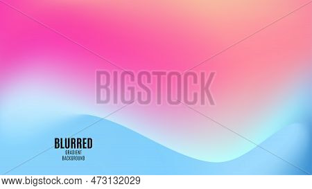 Blurred Background With Color Gradient Wave. Smooth Mesh Dynamic Template. Blur Color Gradient Banne