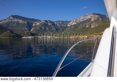 Amazing Landscape Of Agia Kyriaki Beach, Kyparissi Laconia, Peloponnese, Zorakas Bay, Greece In Summ