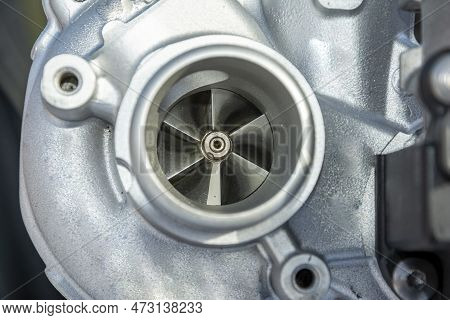New Turbocharged Car Engine. A Turbine For An Automobile Engine