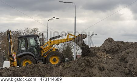 Poland, Ostrowiec Swietokrzyski February 27, 2023 At 12:57. Construction In The City - Restructuring