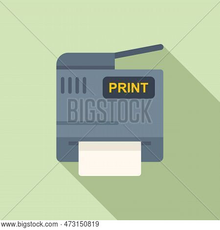 Printer Print Icon Flat Vector. Digital Machine. Service Industry