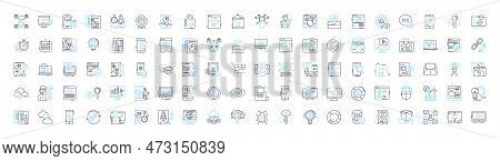 Seo Marketing Vector Line Icons Set. Seo, Marketing, Optimization, Online, Web, Website, Traffic Ill