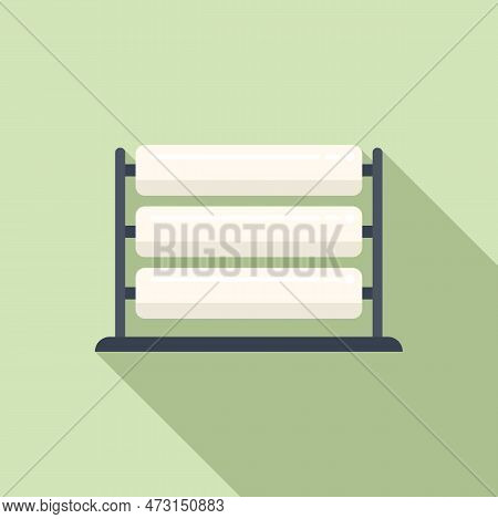 Plotter Stand Roll Icon Flat Vector. Digital Print. Paint Industry